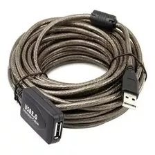 Cable Usb 5 Metros Extension Activo Macho A Usb Hembra 2.0 Color Marrón Oscuro