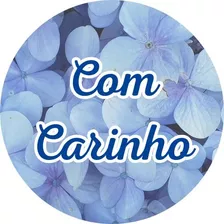 100 Etiquetas Adesivos Rótulos Com Amor Com Carinho 4cm 