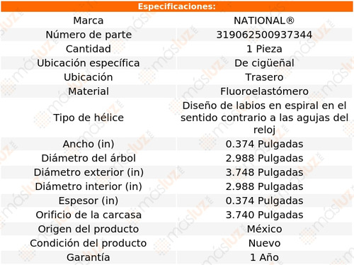 1- Retn Cigeal Tras T1000 L4 1.6l 81/87 National Foto 3