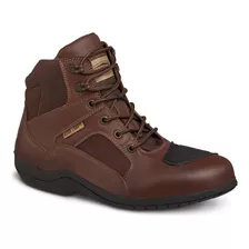 Bota Hombre Botín Biker Motociclista Workland 80005 Café