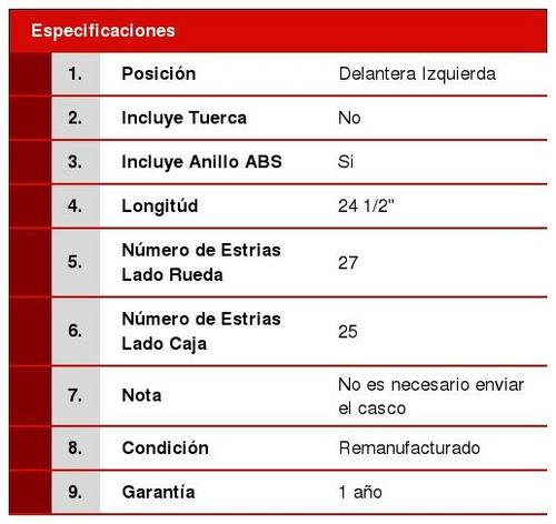 Flecha Homocintica Izquierda Infiniti G20   99/02 Foto 4