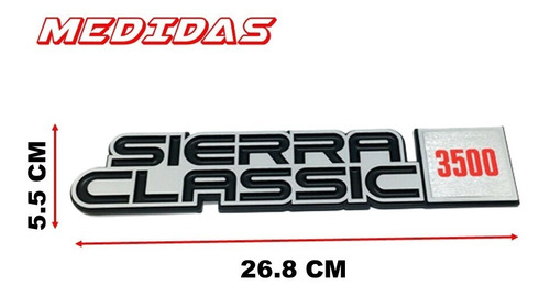 Emblema Lateral Izquierdo Gmc Sierra Classic 3500 1981-1987 Foto 2