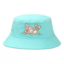 Hello Kitty My Melody Sanrio Gorro Lona Bordado Mujer Azul