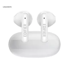 Fone De Ouvido In-ear Gamer Sem Fio Edifier W100t Edf200081 Branco Com Luz Led