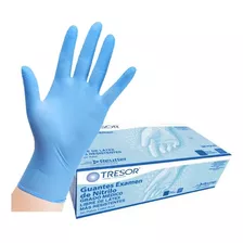 Guantes De Nitrilo Tresor Talla S Azul Caja X 100 Unid.