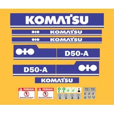 Adesivos Compatível Komatsu D50 A Completo + Etiquetas R422