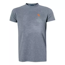 Camiseta Abercrombie Outline Orange Icon Azul Marinho Mescla