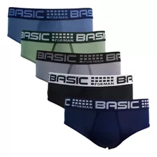 12 Cueca Slip Adulto Microfibra Básica Atacado Masculina 