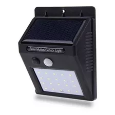 Lampada De Parede Com 20 Leds A Energia Solar Luminária Ac45 Cor Preto