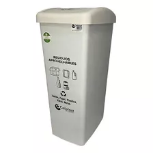 Papelera Colplast 55lt T/vaiven Color Blanco