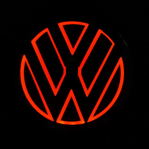 Logo Led Volkswagen 3 D Color Rojo Vw 11cm Foto 2