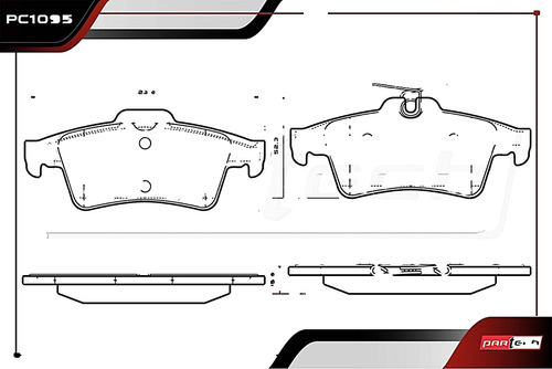 1 Kit Balatas Ceramicas Traseras Sky L4 2.4l 07/10 Partech Foto 3