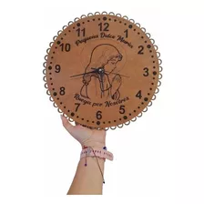 Reloj Grabado En Mdf Con Corte Y Grabado Laser 