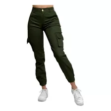 Jogger Cargo Mujer Gabardina Stretch 