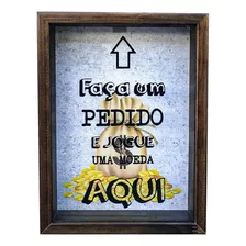 Quadro Cofre Cofrinho Guarda Moeda E Cédula 16x23 Envio 24h