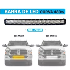 Barra Led Curva 480w 8d Dual Color 80cm Strobo Dodge Ram
