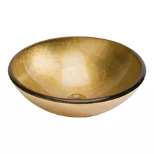 Bacha De Apoyo P/ Mueble De Baño Lavabo Dune Pan De Oro 42cm