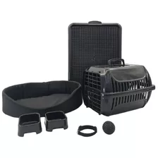 Kit Cachorro Europa Cama Transporte Educador Xixi Sim/não Cor Preto