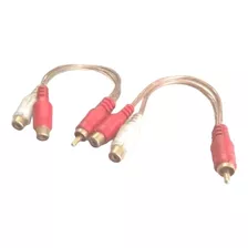 Cable Adaptador Rca Tipo Y 1 Macho A 2 Rca Hembra