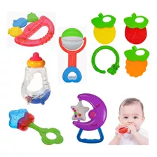 Brinquedo Para Bebês Kit Com 7 Chocalhos Pacote Econômico