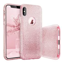 Capa Case Capinha Para iPhone 6s 6 Plus Glitter Rosa Luxo