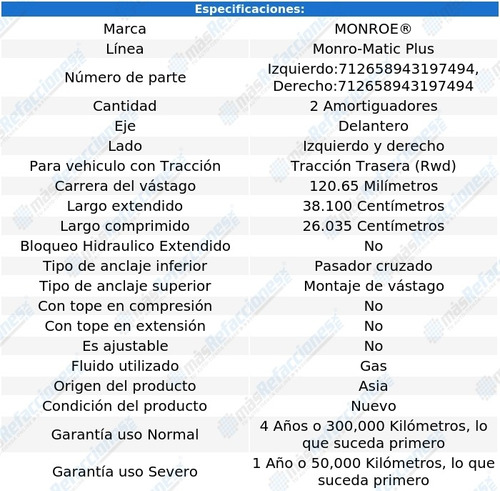 Par Amortiguadores Delanteros Monro-matic Plus F-150 97-03 Foto 3