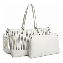 Nautica Bolso Shoulder Para Dama Color Blanco Obscuro.