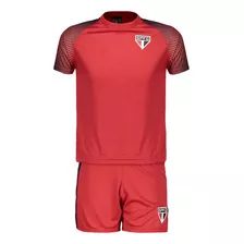 Uniforme Infantil São Paulo Branco Kit 2 Pçs Oficial