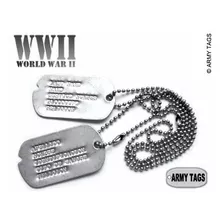 Placas De Identificacion Militar Dog Tags Estilo Ww2 Envio