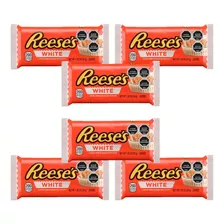 Chocolate Reeses Sabor Chocolate Blanco Relleno Maní Pack X6