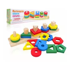 Pirâmide Educativa Formas Brinquedo Educativo 100% Madeira