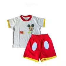 Conjunto Polera Y Short Para Bebé Niño Disney Mickey