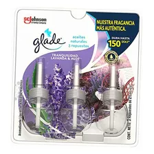 3 Repuestos Aromatizantes Glade Aroma Lavanda Y Aloe 21 Ml C/u