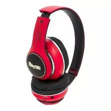 Audífonos Diadema Bluetooth Radio Manos Libres Rojo.