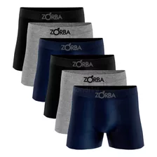 Kit 6 Cuecas Boxer Sem Costura Masculina Zorba 781 Original