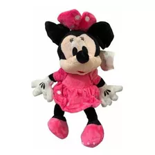 Pelúcia Mini Minnie Vestido Rosa 28cm