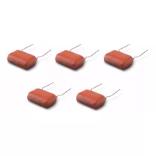 Pacote 5 Capacitores Para Tweeter 2,2 X 250volts De Isolação