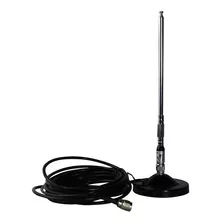 Antena Telescópica Transmisor Fm 15w + Cable 5m Con Base