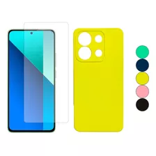 Protector Case Silicona Para Xiaomi Note 13 4g + Vidrio 9h