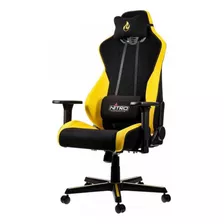 Silla Gamer Profesional Nitro Concepts S300 Negro Amarillo Material Del Tapizado Tela