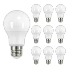 Kit 10 Lamp Led Bulbo 12w Bivolt Branca Fria E27 Inmetro