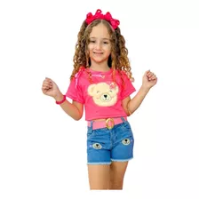 Conjunto Jeans Mini Diva Infantil Blogueirinha 