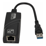 Adaptador Usb 3 A Rj45 Lan Gigabit Ethernet 10/100/1000 Mbps