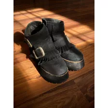 Liquido!! Botas Zapatos Mujer Sofia De Grecia Negras T37