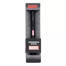 Caneta Esferográfica Metálica Marvel Luxo Cor Da Tinta Azul Cor Do Exterior Preto