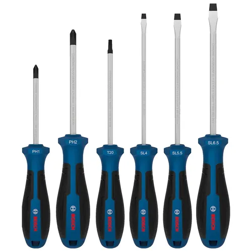Set De Destornilladores Bosch Phillips Torx Planos X 6 Unid