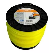 Rolo Fio De Nylon Amarelo Quadrado 3,0mm X 312m Stihl