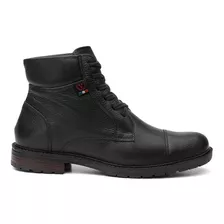 Bota Coturno Vittal Masculina Casual Couro Legitimo Conforto