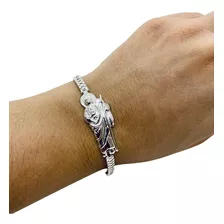 Pulsera De San Judas Tadeo Dije Al Centro (deperlá Plata)