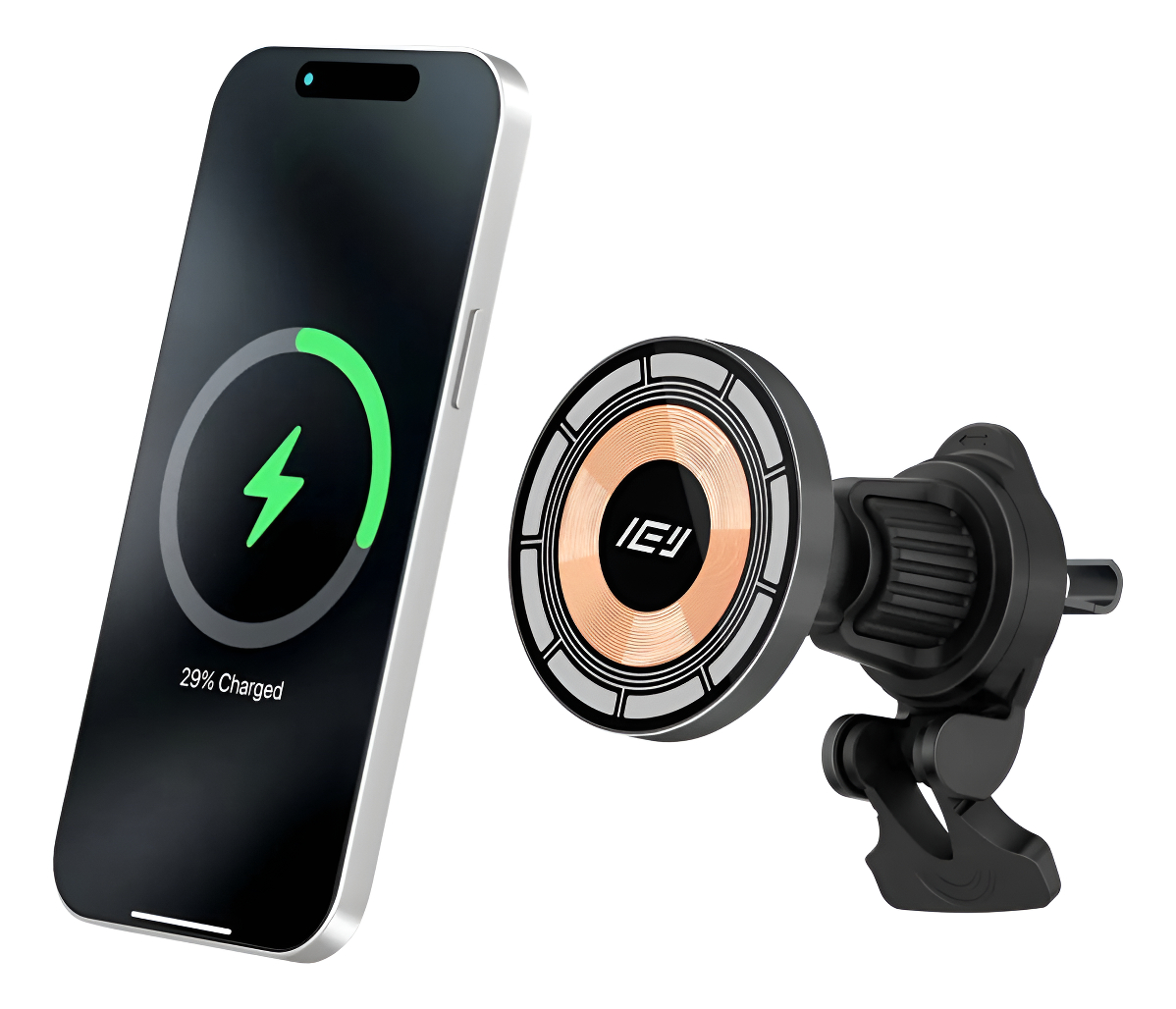 Soporte Cargador Inalámbrico Magsafe P/ Auto iPhone 15w